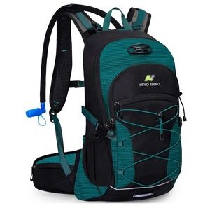Neyo Rhino Hiking Backpack Hydration Water Bladder Compatible Teal Black